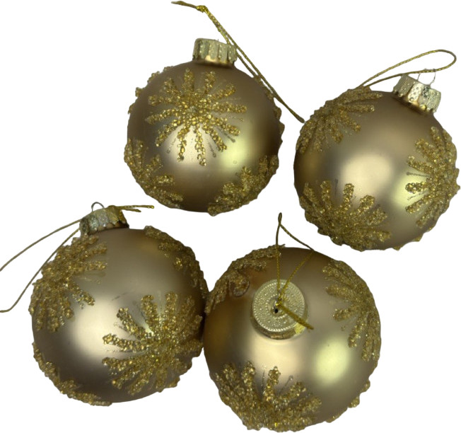 Набор елочных игрушек «Золотые снежинки»