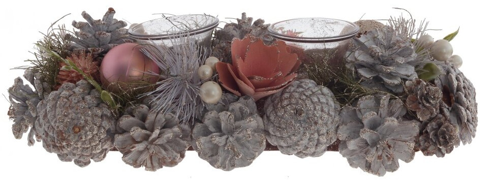 Подсвечник «Новогодняя композиция» | Новогодний декор «Волшебство» | Remeco club