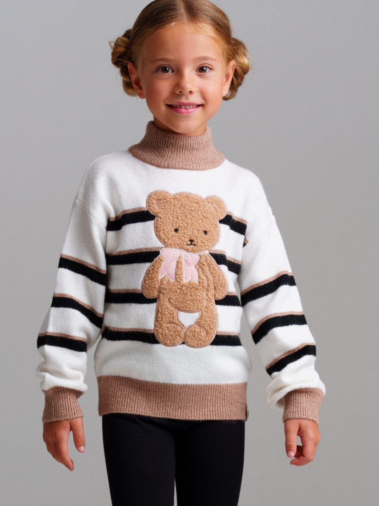 Свитер для девочки | Black chic | PlayToday