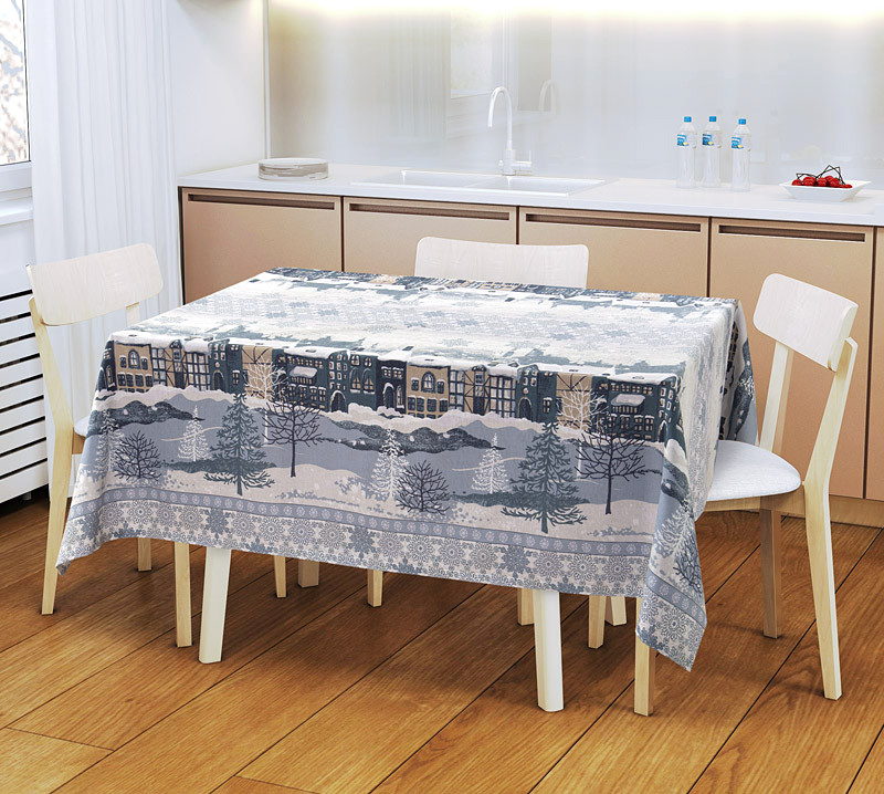 Скатерть из рогожки «Тихий вечер 1» | Текс-Дизайн