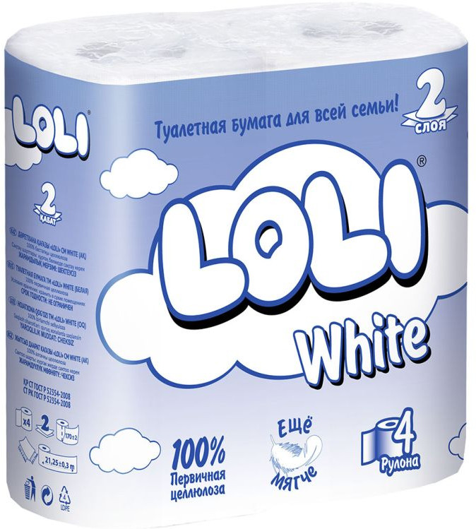 Туалетная бумага «White» | Loli