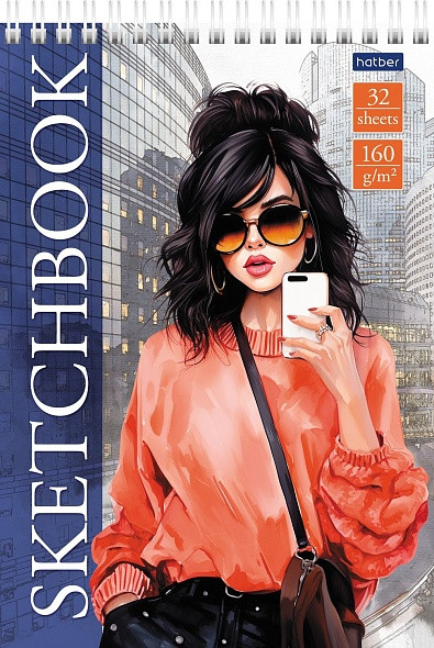 Скетчбук «Premium» | Кокетка | Hatber