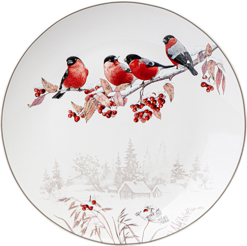 Тарелка «Лесная сказка» | Лесная сказка. Снегири | Lefard