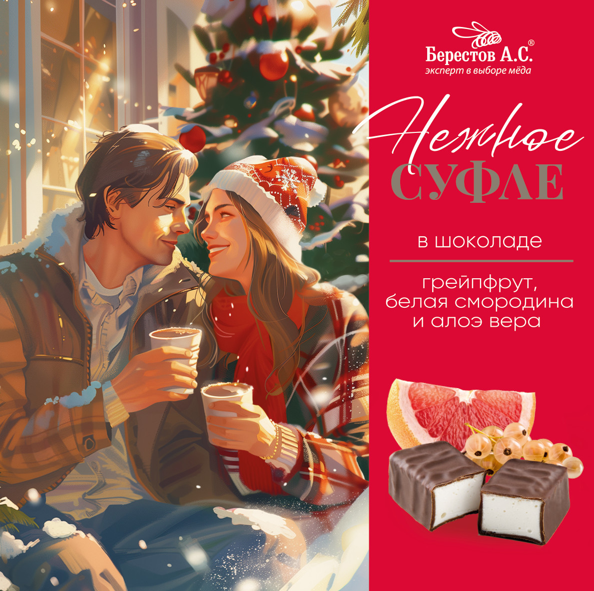 Суфле в шоколаде «Грейпфрут, смородина, алоэ-вера» | Берестов А.С.