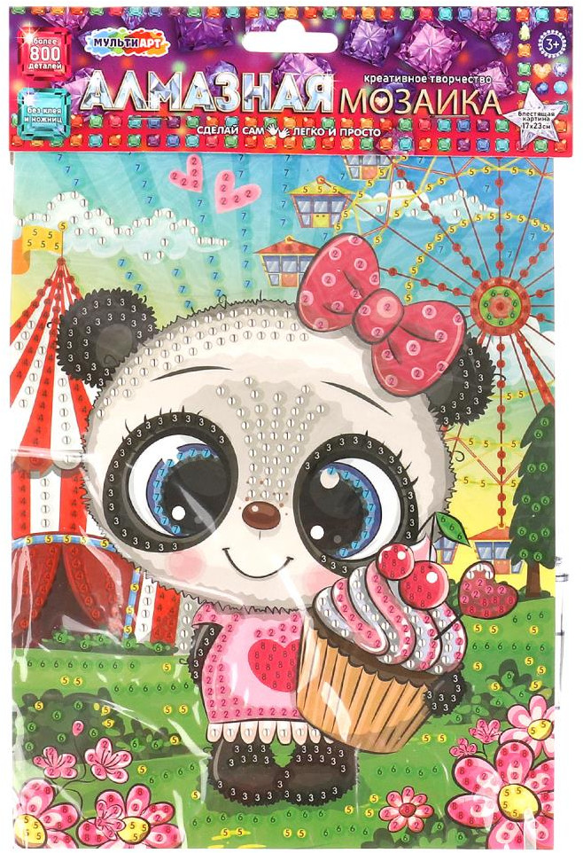 Мозаика-открытка алмазная «Пандочка» | Multi Art