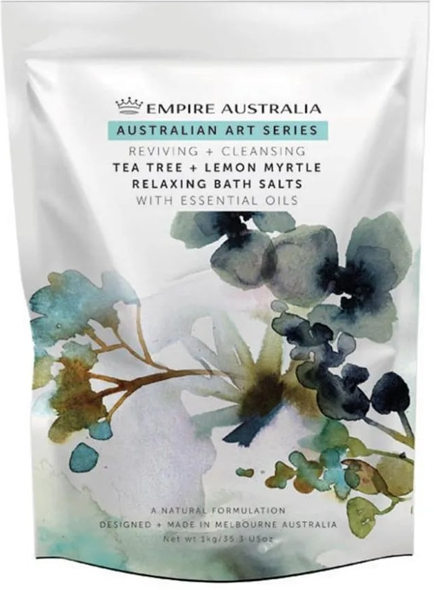 Соль для ванны с маслами чайного дерева и лимонного мирта «Tea tree & Lemon Myrtle» | Australian art series | Empire Australia