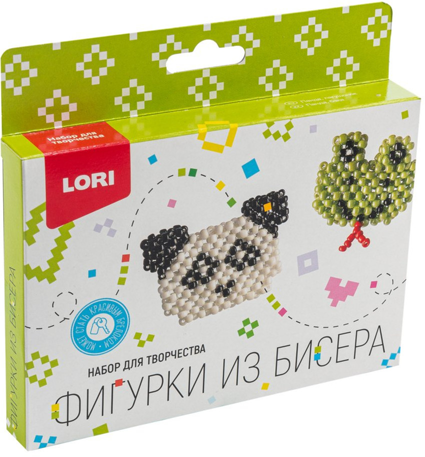 Набор для создания фигурок из бисера «Панда, лягушонок» | Фигурки из бисера | Lori