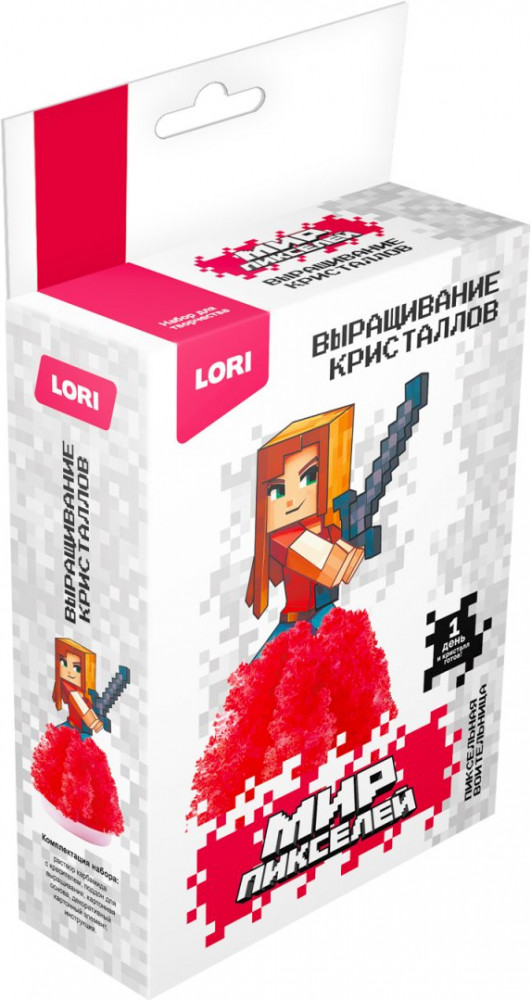 Набор для выращивания кристаллов «Пиксельная воительница» | Мир пикселей | Lori