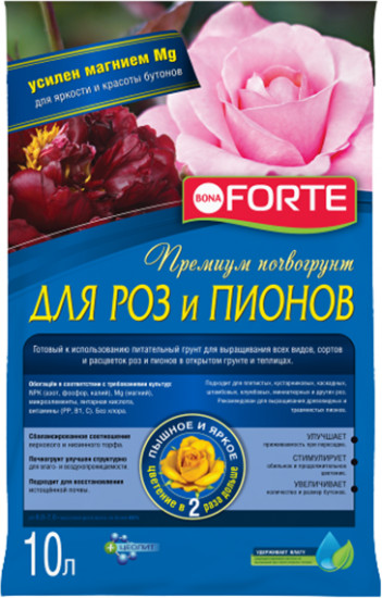 Грунт для роз и пионов «Премиум почвогрунт»
