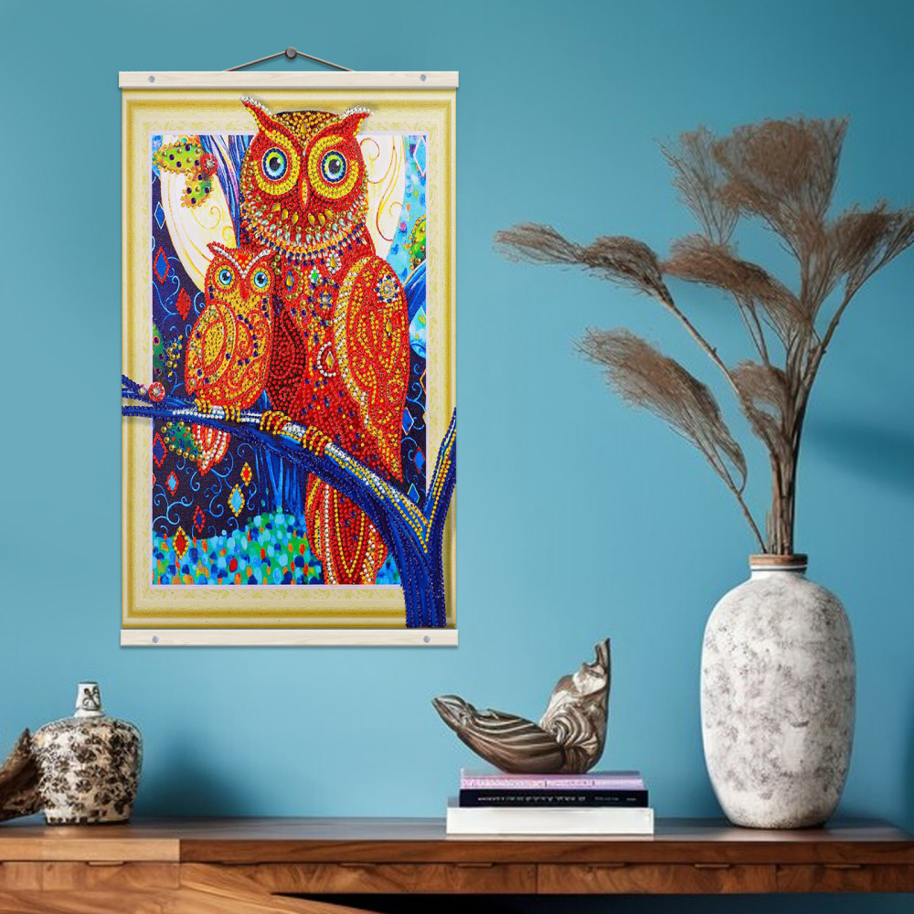 Алмазная мозаика «Совушки» | Самоцветы | Molly