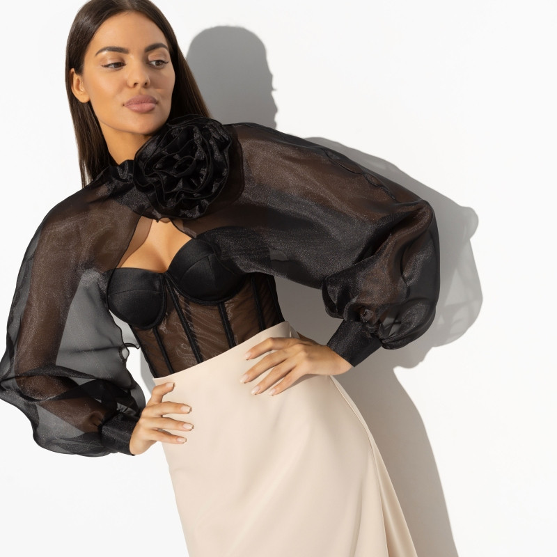 Болеро женское Нарядное со съемным декором Деловой взгляд | Charutti