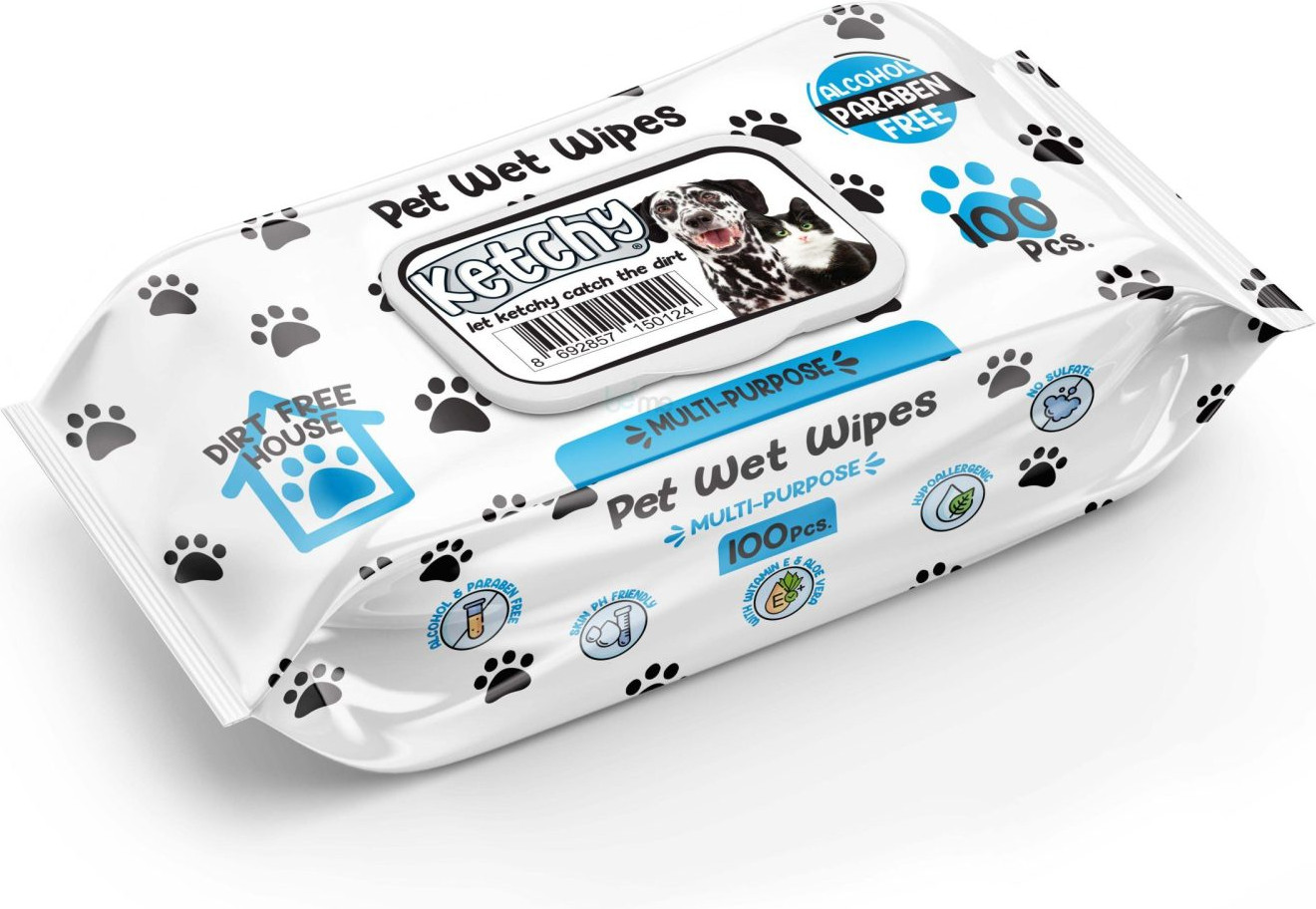 Салфетки влажные для животных | Ketchy