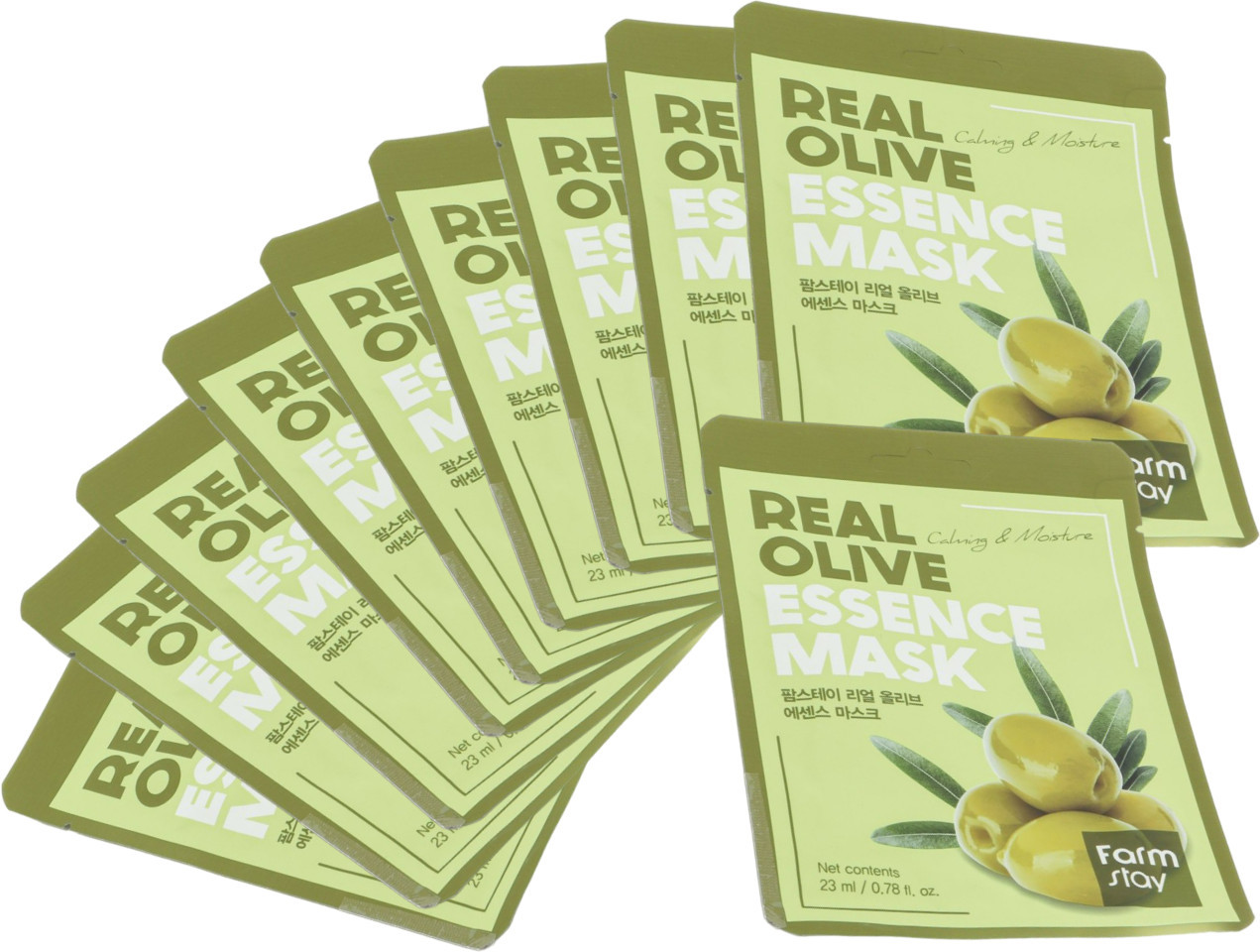 Набор масок для лица «Real Olive Essence Mask» | FarmStay