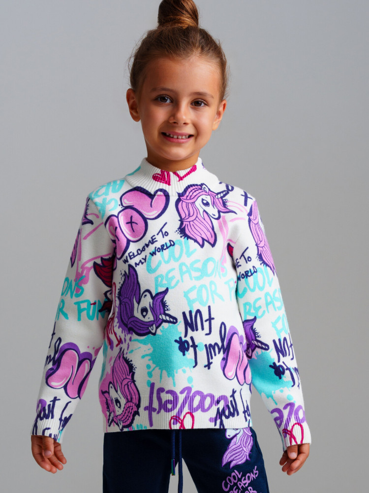 Свитер для девочки | Pretty unicorn | PlayToday