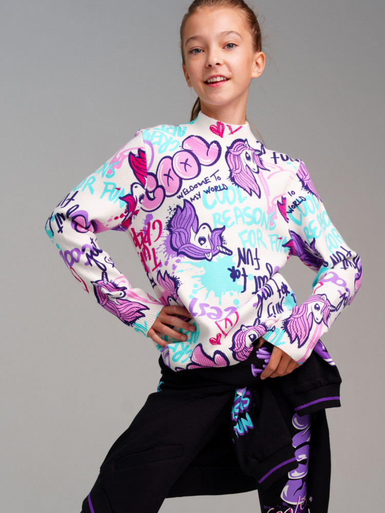 Свитер для девочки | Pretty unicorn | PlayToday