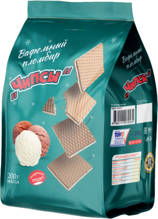 Вафли с начинкой пломбир и сгущенное молоко | Вафельный пломбир