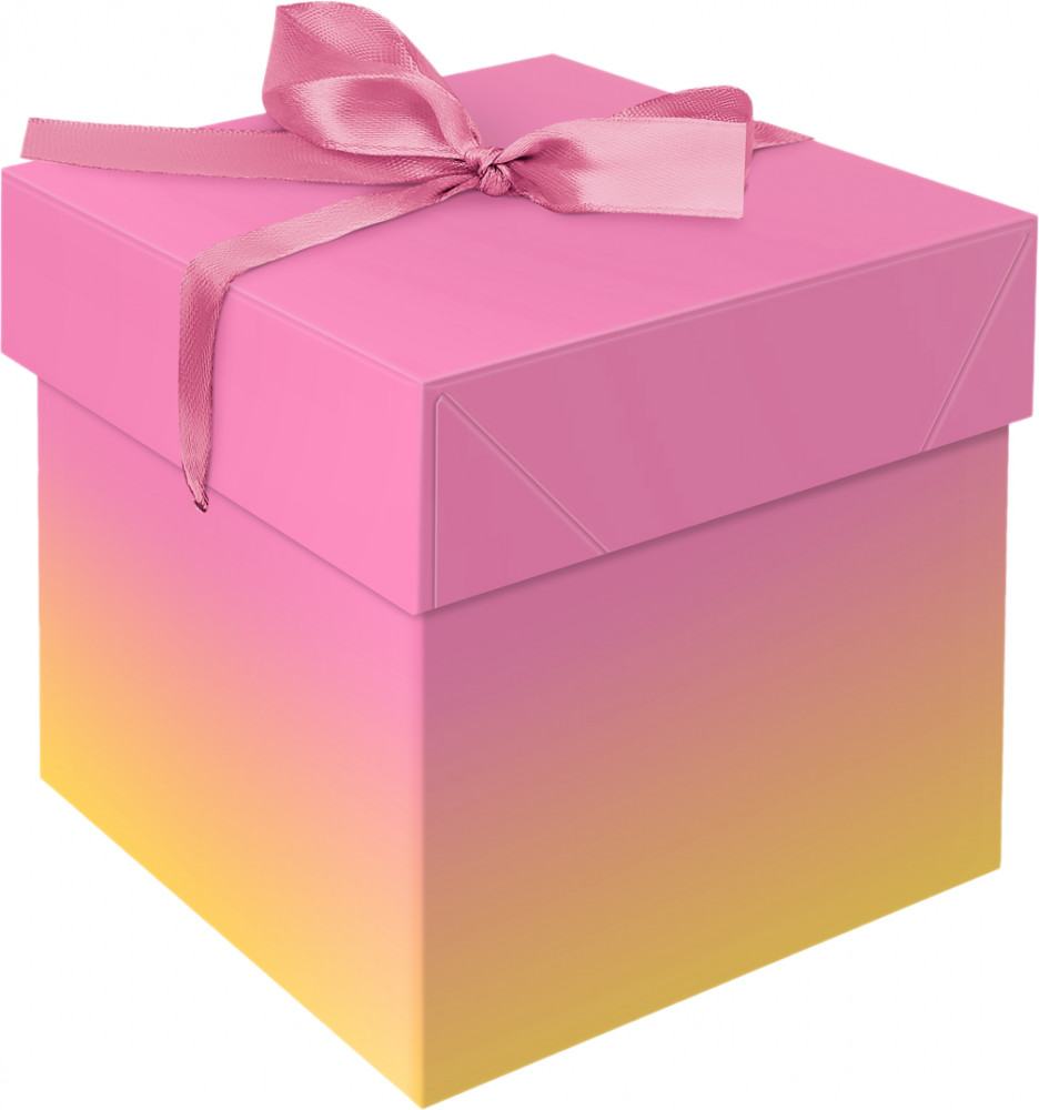 Коробка складная подарочная «Pink-Orange gradient» | Duotone | Meshu