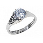 Кольцо «Росинка» (покрытие - черненое серебро)