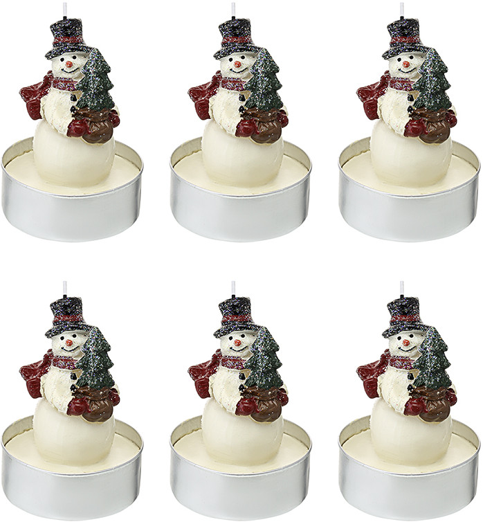 Набор декоративных свечей «Festive snowman» | New Year Essential | Tkano