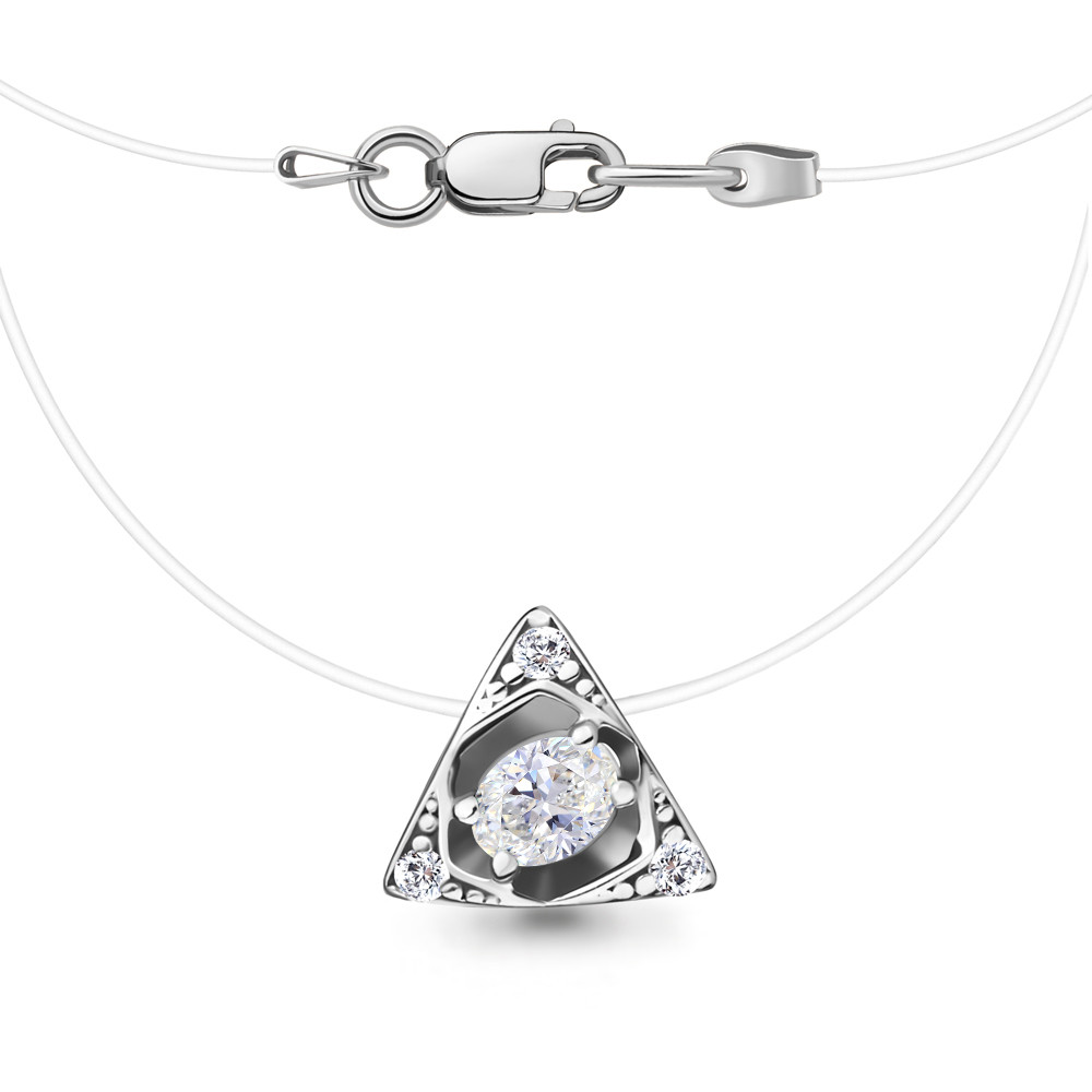 Колье из серебра с фианитами | Aquamarine