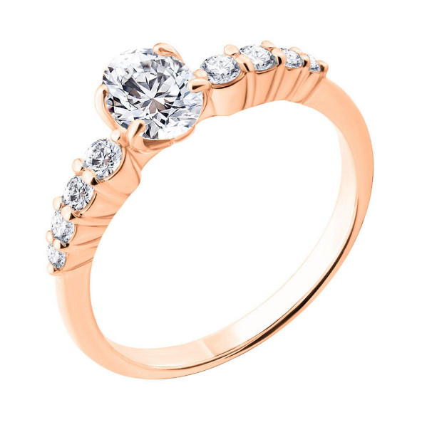 Кольцо из золоченого серебра с фианитами | Aquamarine