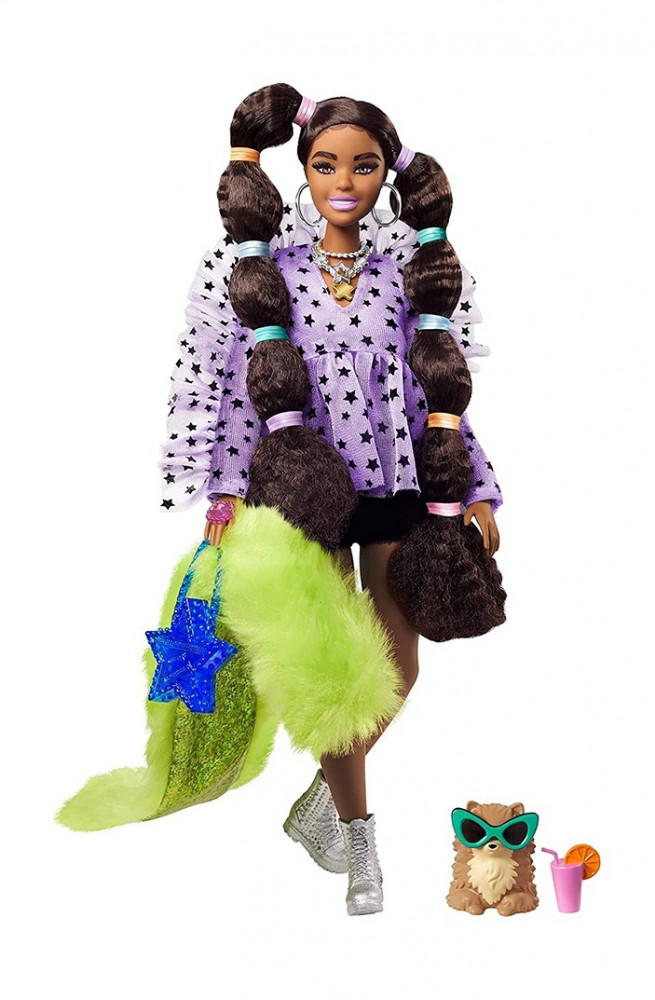 Кукла «Barbie Экстра с хвостиками, переплетенными резинками»