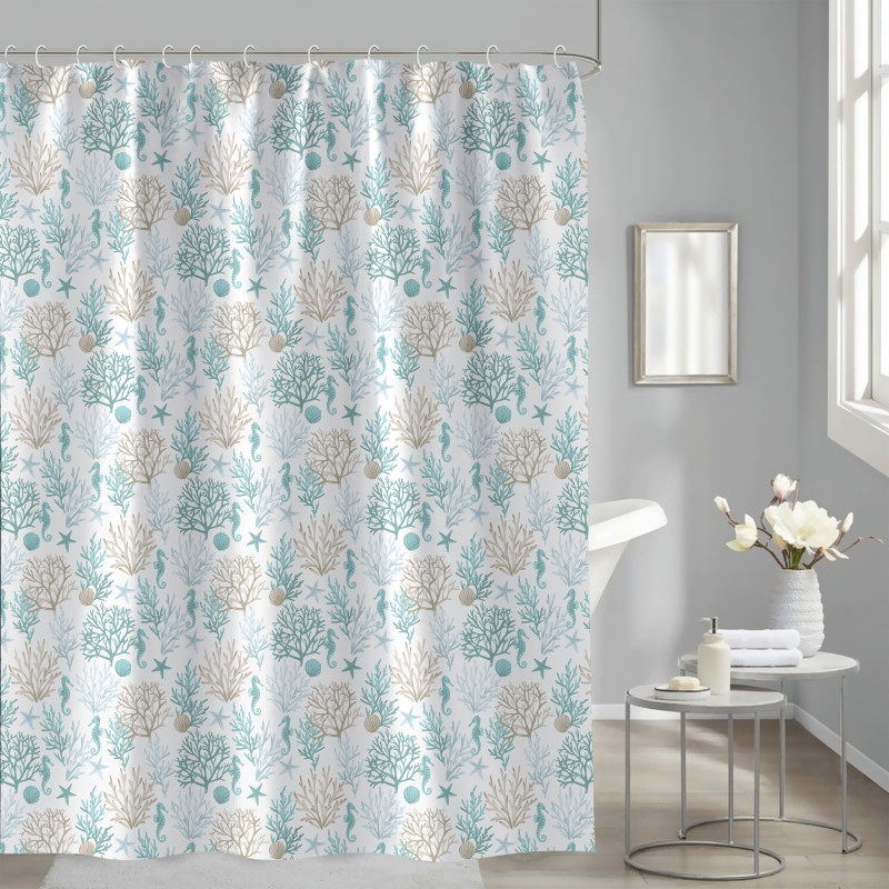 Штора для ванной «Коралл» | Delphinium