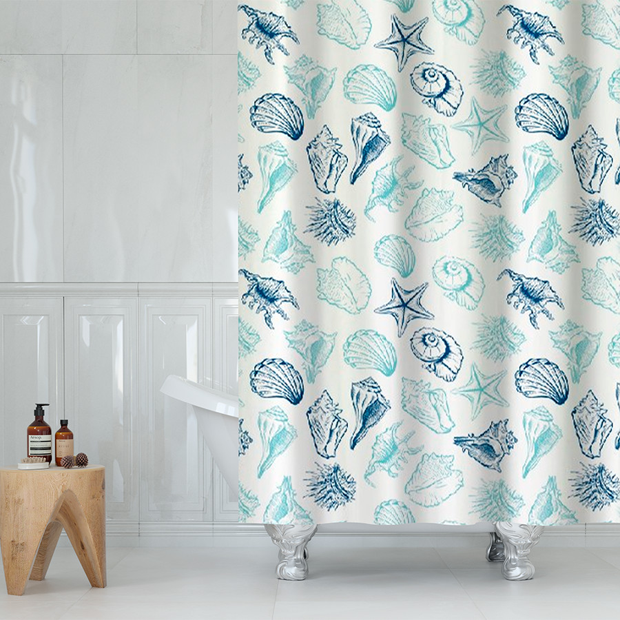 Штора для ванной «Море» | Delphinium