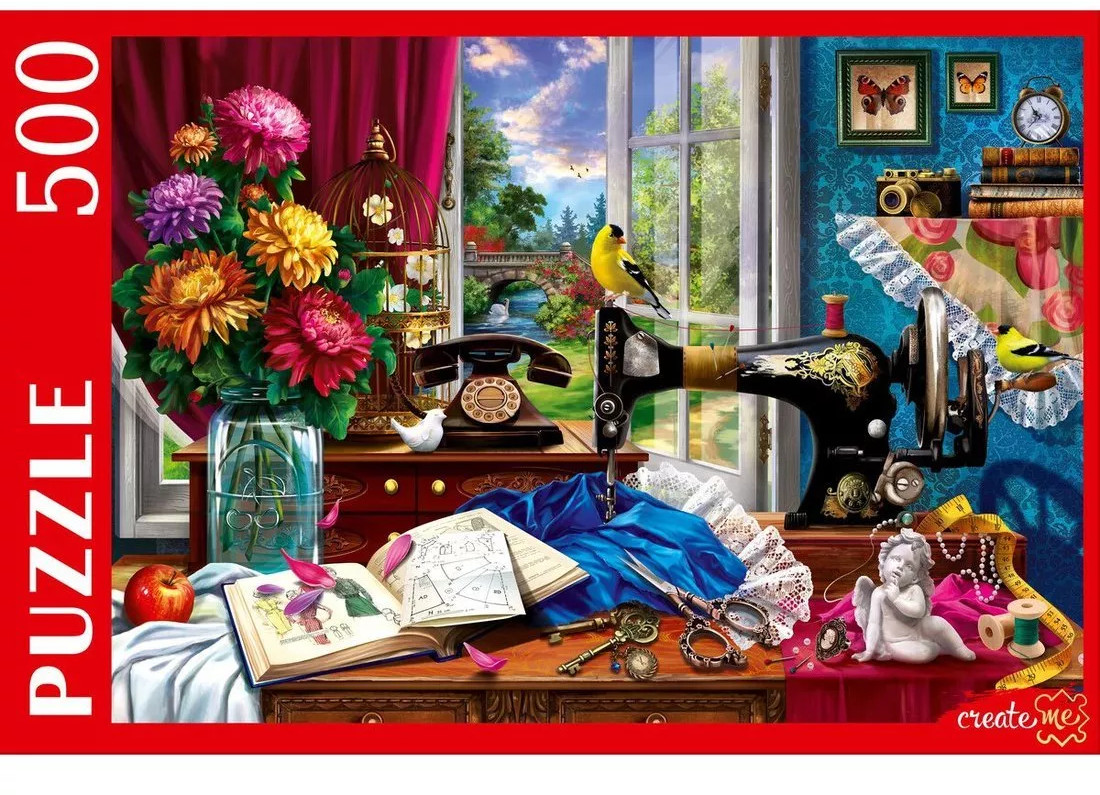 Пазл «Винтажный натюрморт» | Рыжий кот