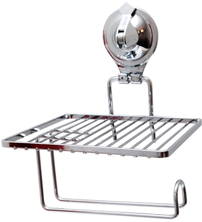 Держатель туалетной бумаги настенный с полочкой | Air-lock | Delphinium