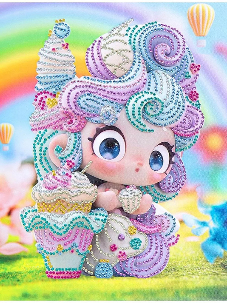 Мозаика алмазная «Куколка с десертами» | Рыжий кот