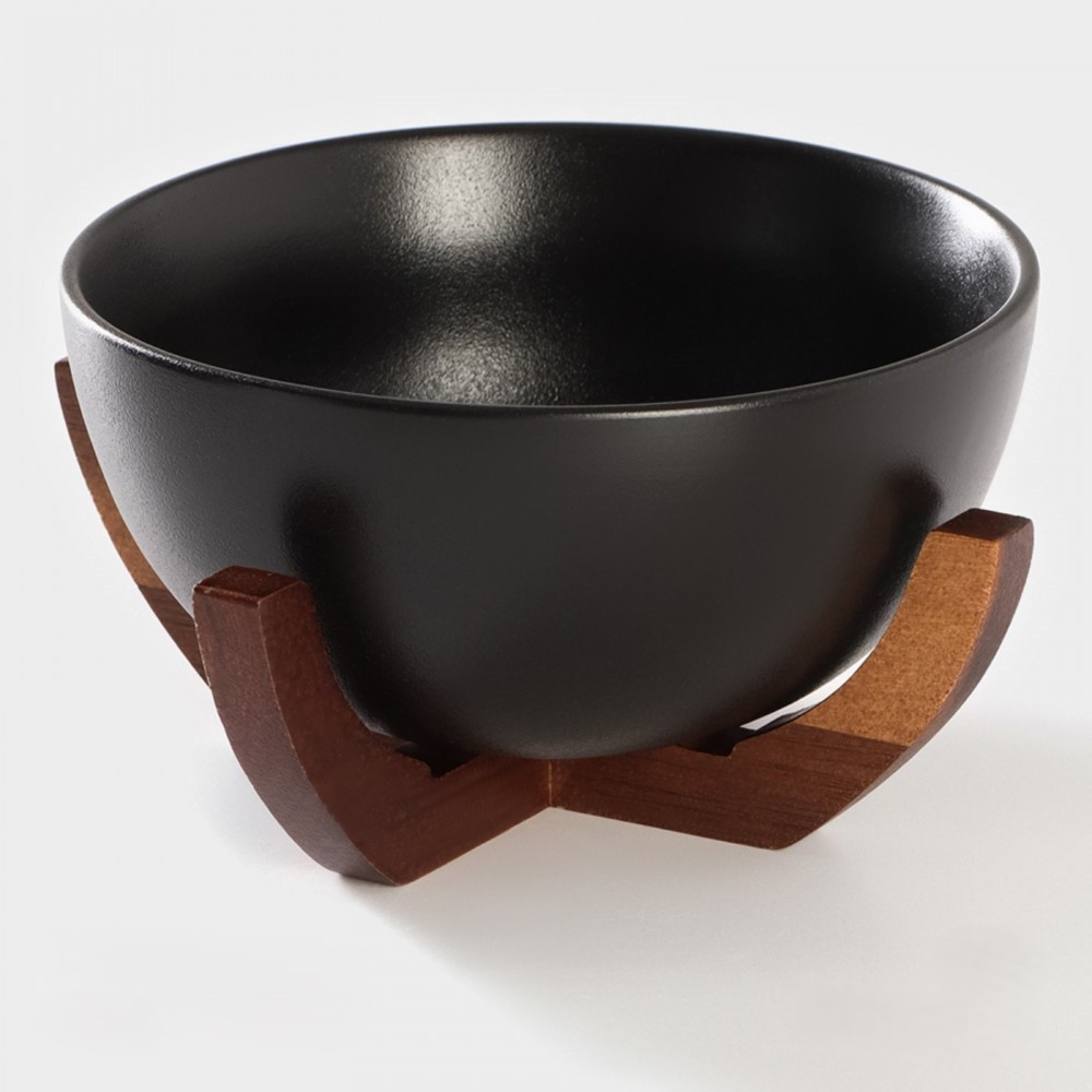 Миска фарфоровая на подставке из бамбука «Галактика» | Magistro