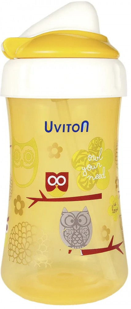 Поильник с трубочкой и крышкой | Uviton