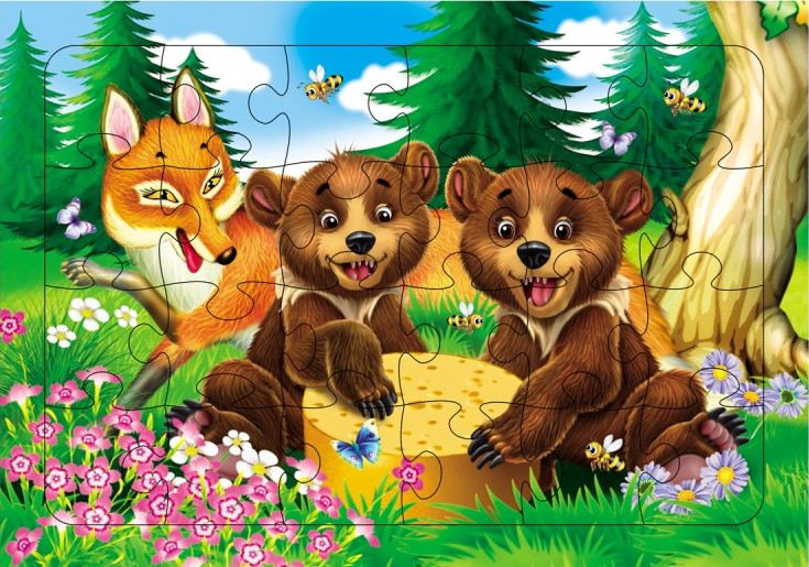 Пазл «Два медвежонка»