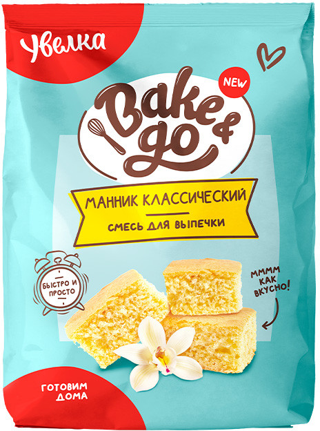 Смесь для выпечки «Манник классический» | Bake&Go | Увелка
