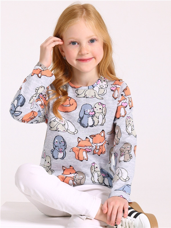 Лонгслив для девочек | Прогулка | Апрель