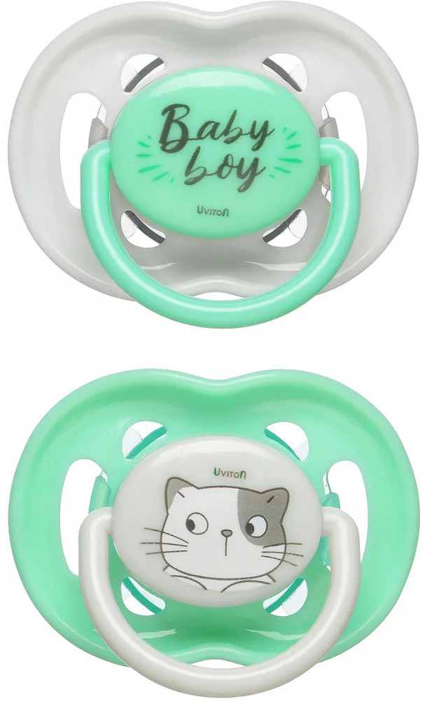 Набор пустышек ортодонтических с колпачком «Baby» | Uviton