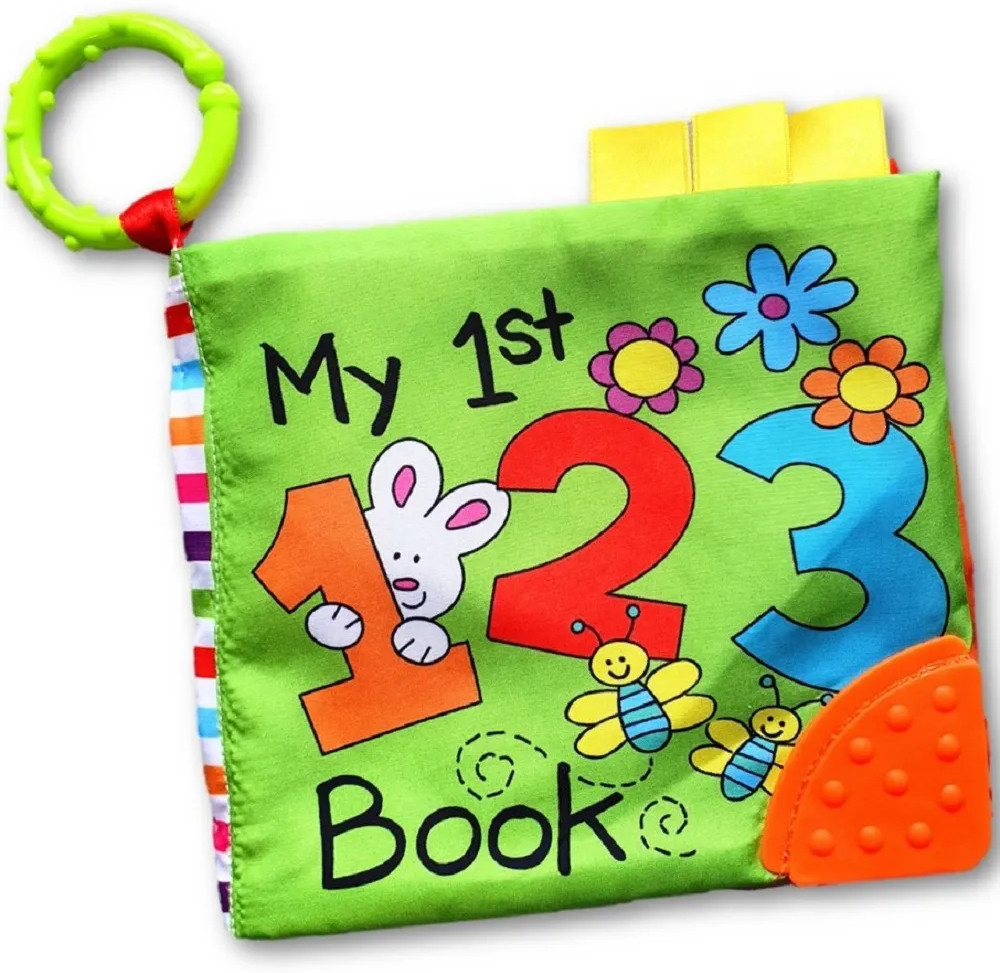 Книжка развивающая с шуршащими страничками и прорезывателем «Му 1st book. Цифры» | Uviton