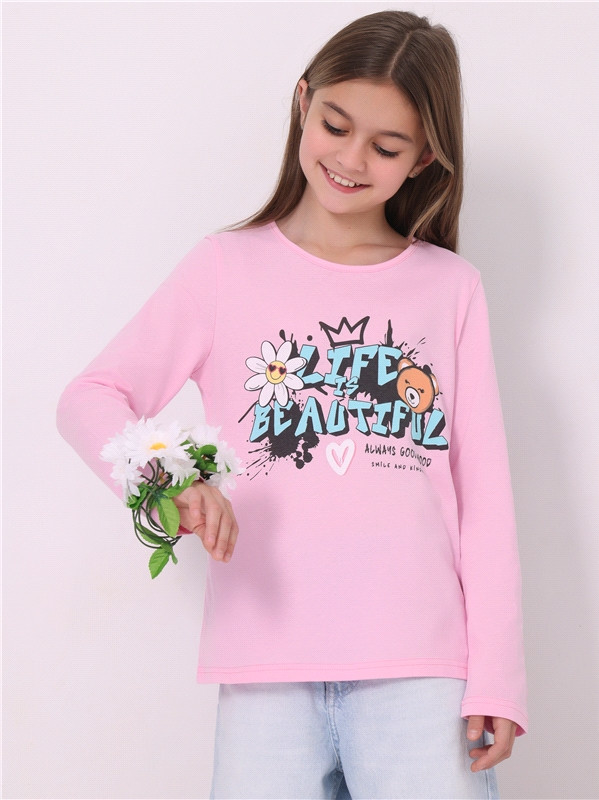 Лонгслив для девочек | Прогулка | Апрель