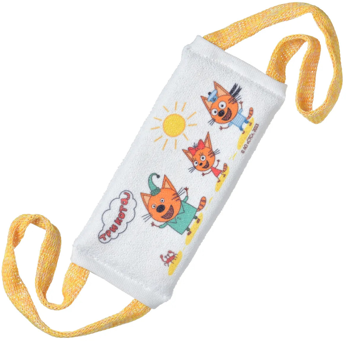 Мочалка с ручками для купания «Море привет» | Три кота