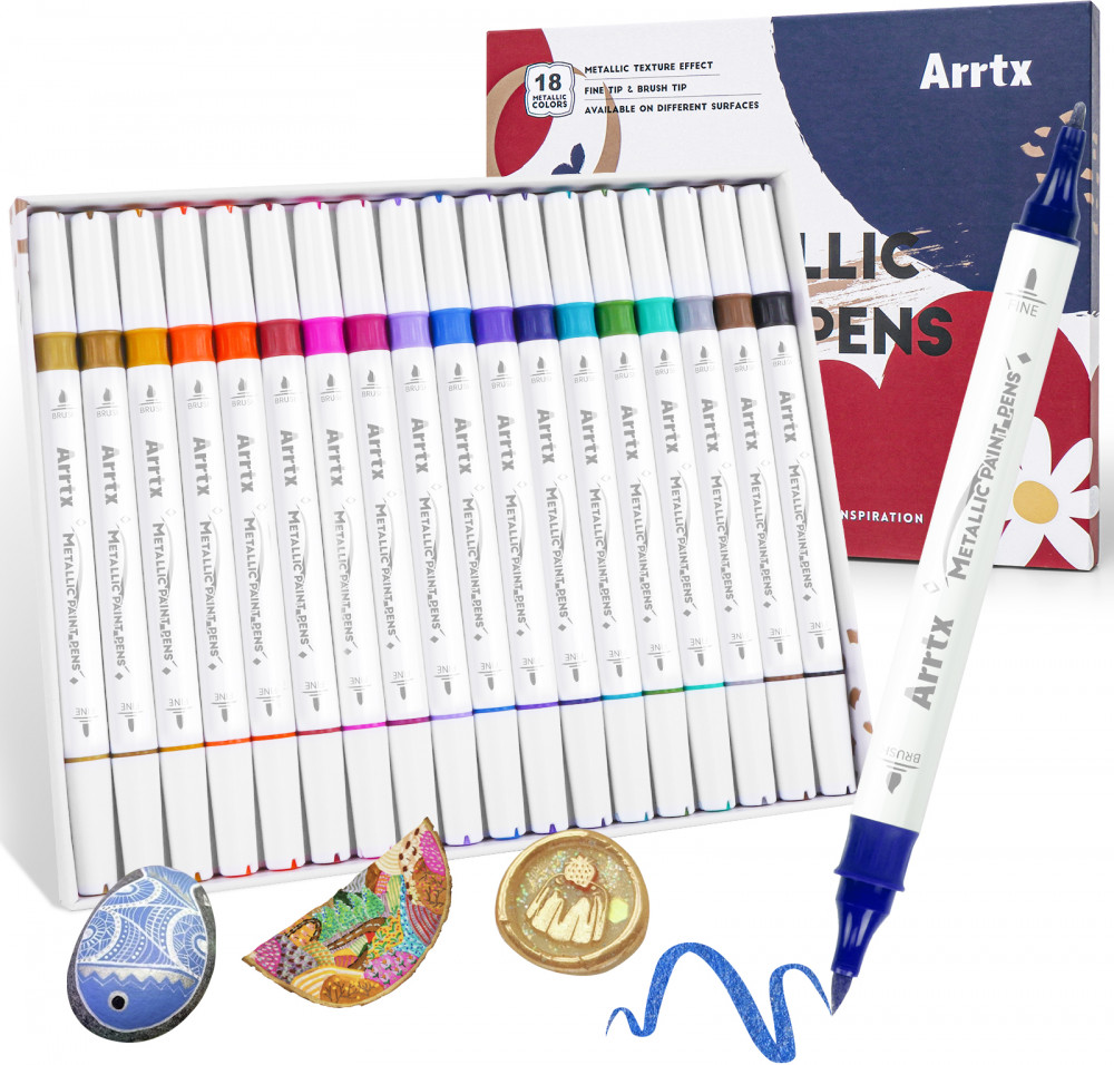 Набор акриловых маркеров металлических цветов | ARRTX