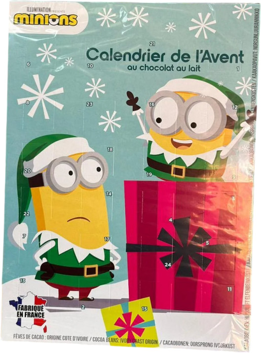 Рождественский календарь с шоколадом «Миньоны»