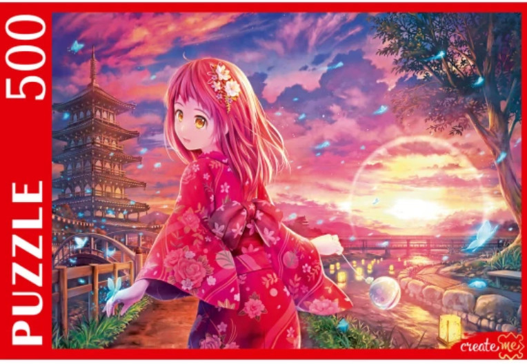 Пазл «Аниме девушка» | Create me | Рыжий кот