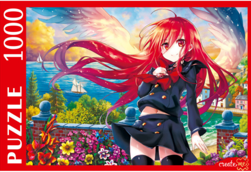 Пазл «Красивая аниме девушка» | Create me | Рыжий кот