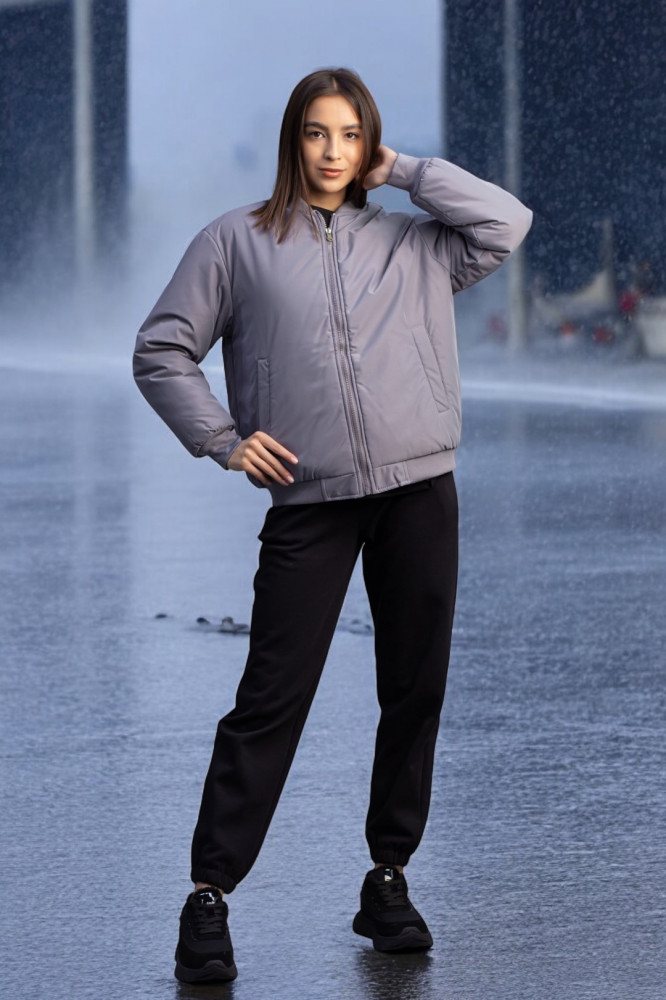 Куртка-бомбер женская двусторонняя | Alina shoes