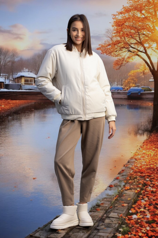 Куртка-бомбер женская двусторонняя | Alina shoes