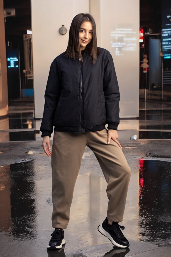 Куртка-бомбер женская двусторонняя | Alina shoes