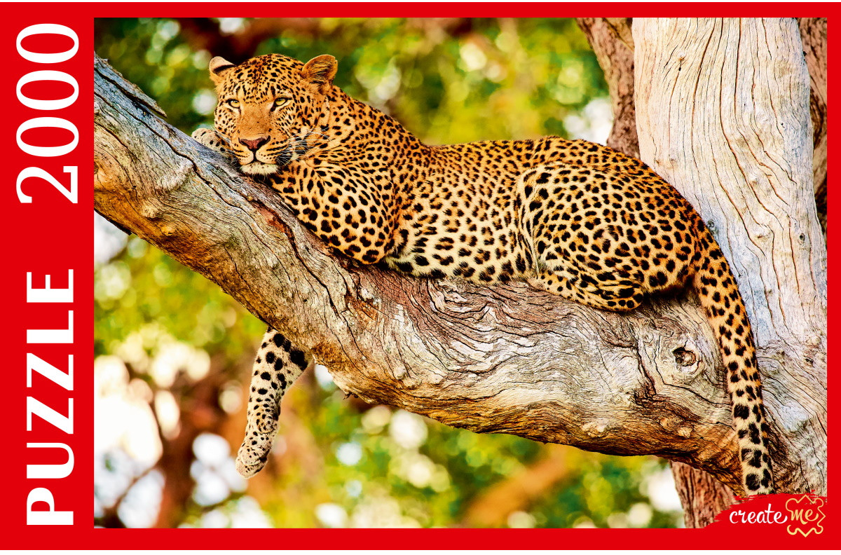 Пазл «Изящный леопард на дереве» | Create me | Рыжий кот
