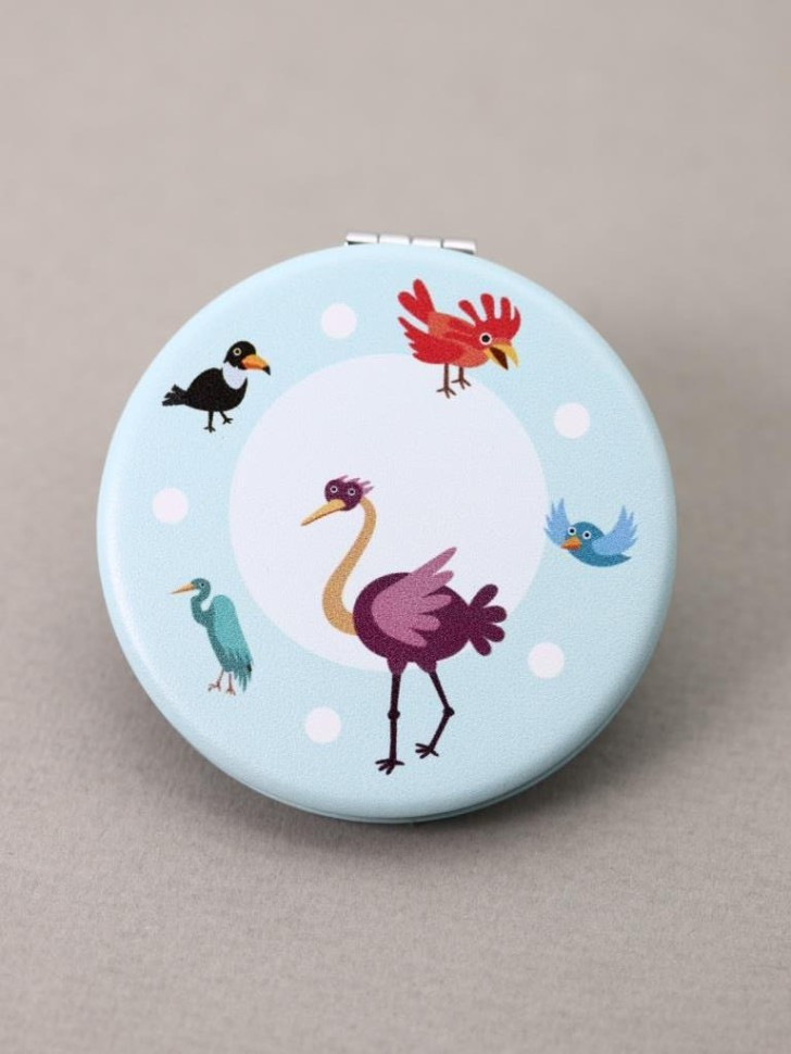 Зеркало компактное «Bird circle» | I like gift | Toki