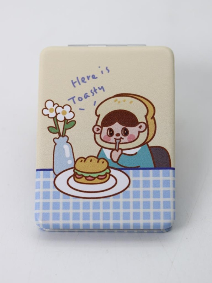 Зеркало компактное «Here is toasty» | I like gift | Toki